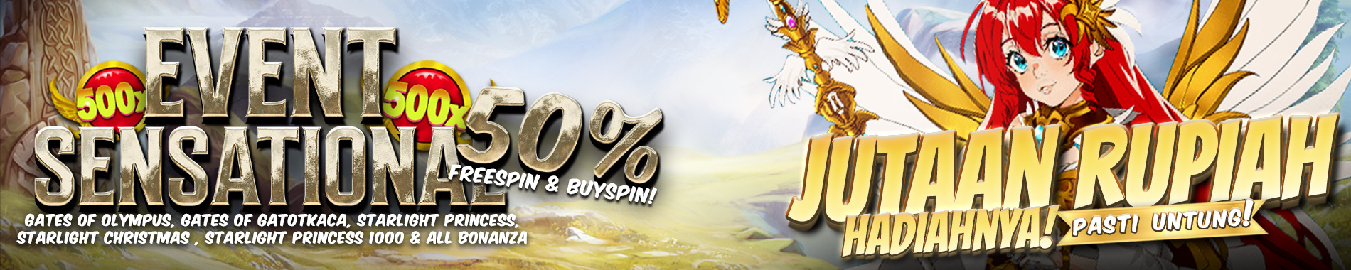 Event Sensational 50% Buyspin Freespin YUYU4D